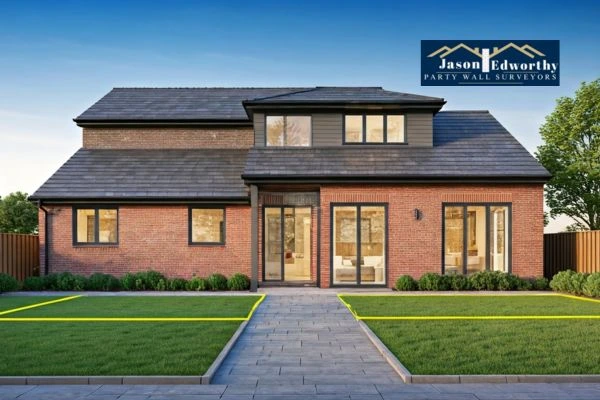 Home extension focusing on boundary line Tower Hamlets